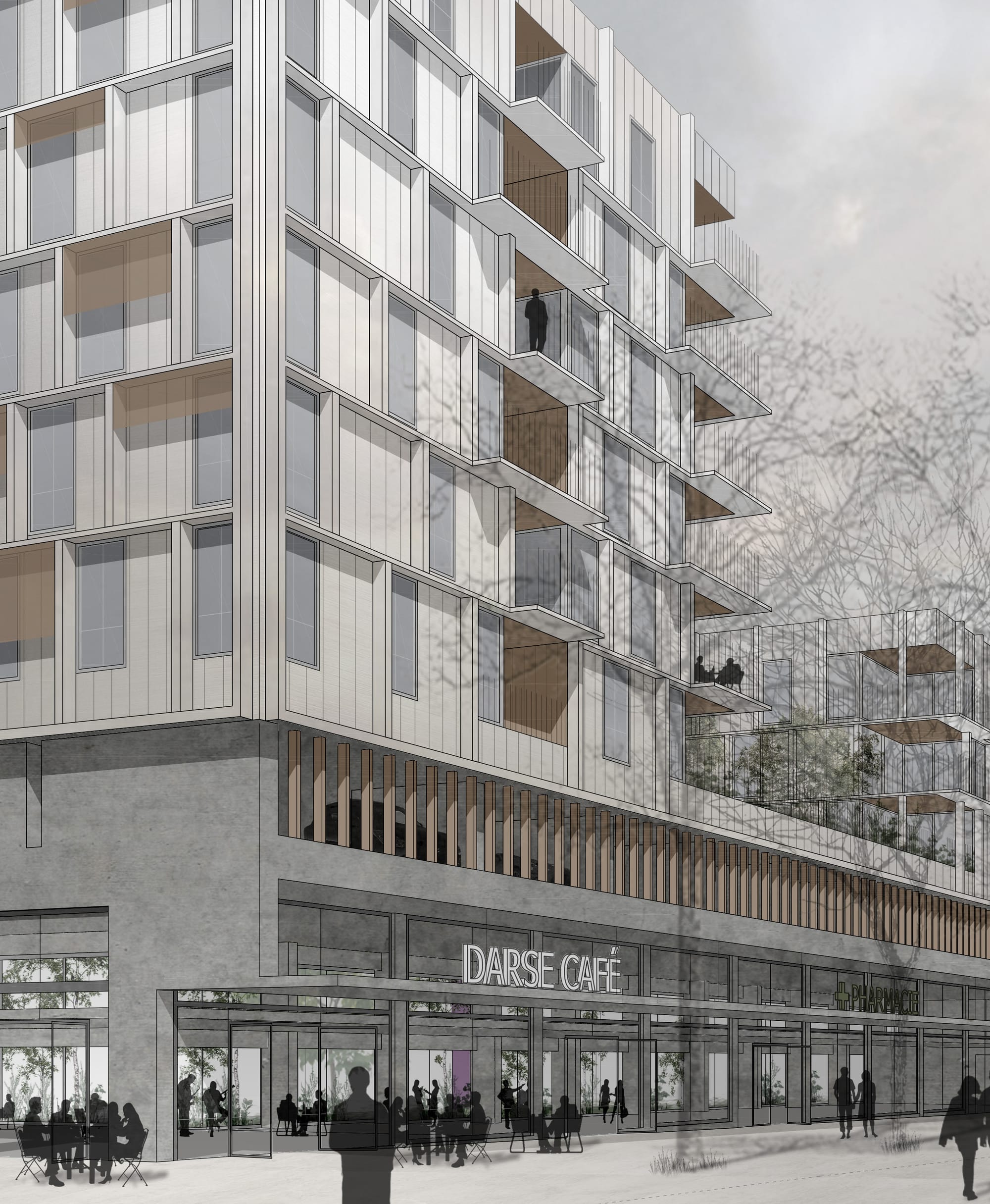 Rouen, quartier Flaubert : « immeubles mixtes bas carbone », logements, bureaux, locaux d'enseignement et commerces